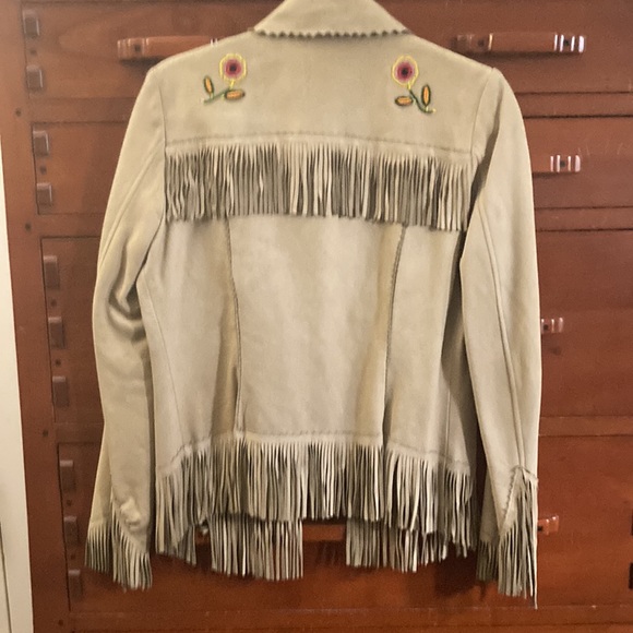Ralph Lauren Western Suede Jacket W/ Fringe, Beadwork, Fully Lined (100% Cotton) - Picture 2 of 16